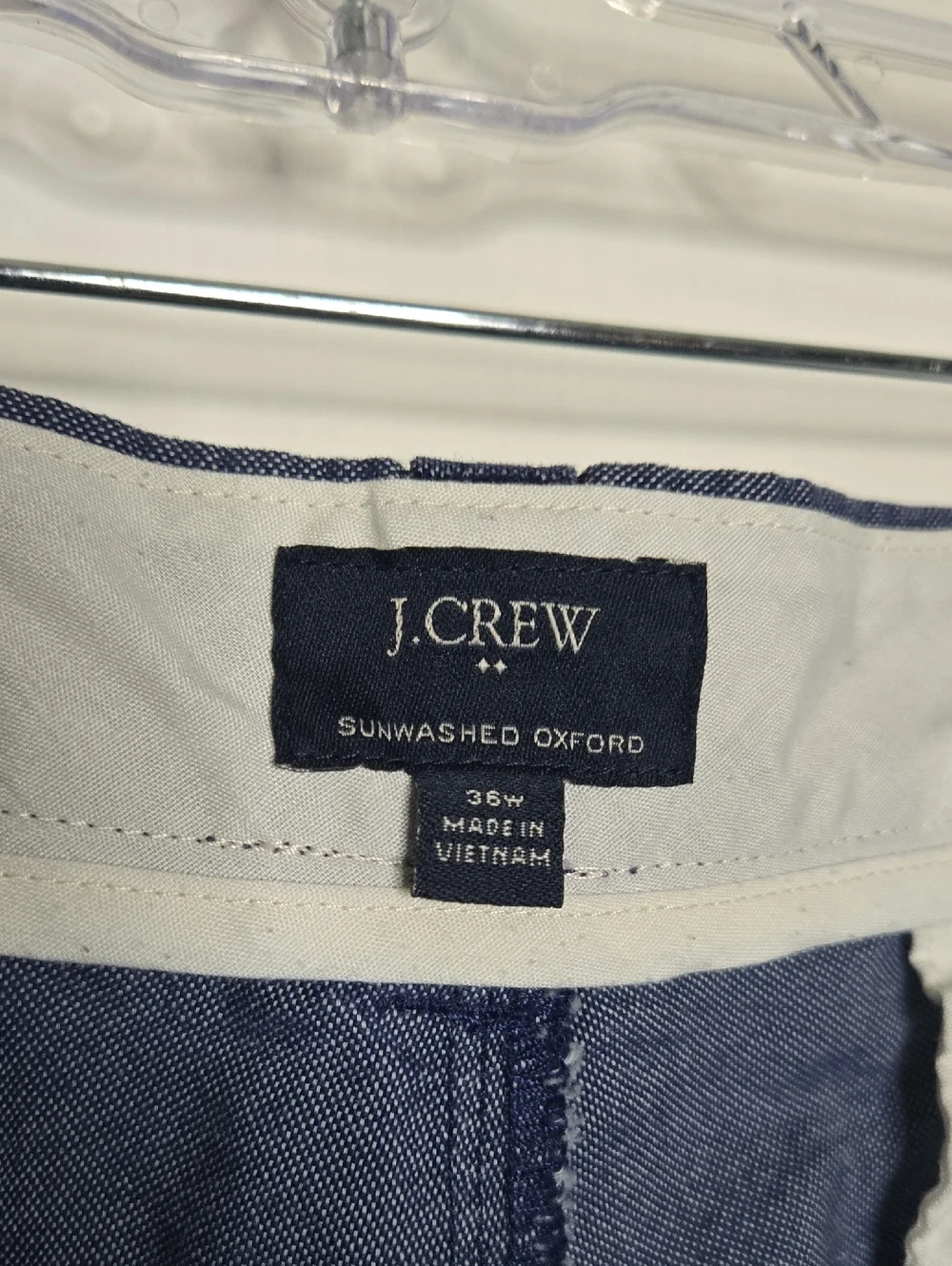 J. Crew Men's Sun Washed Oxford Blue Shorts Sz 36w